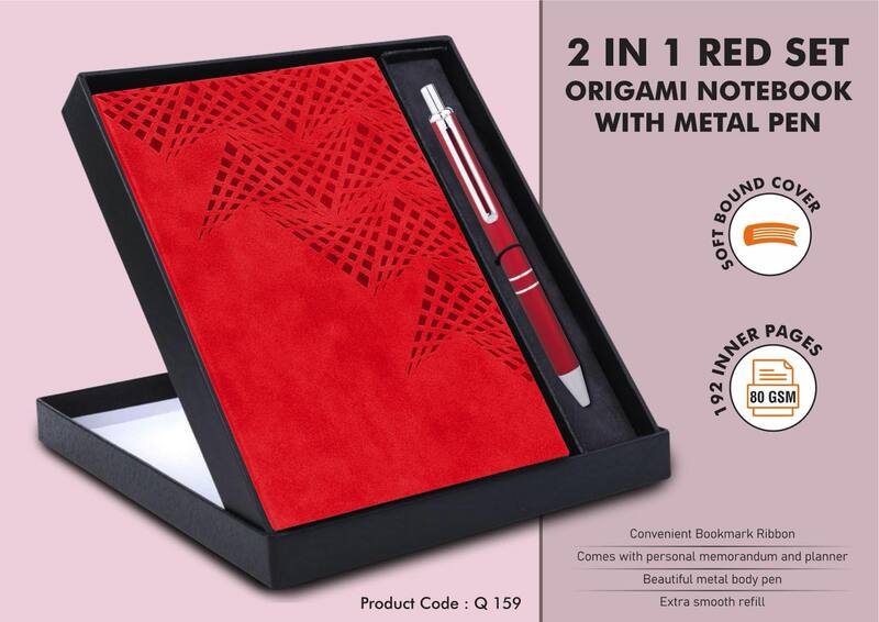 2 in 1 Red Set: Origami notebook with Metal Pen 2 in 1 Red Set: Origami notebook with Metal Pen