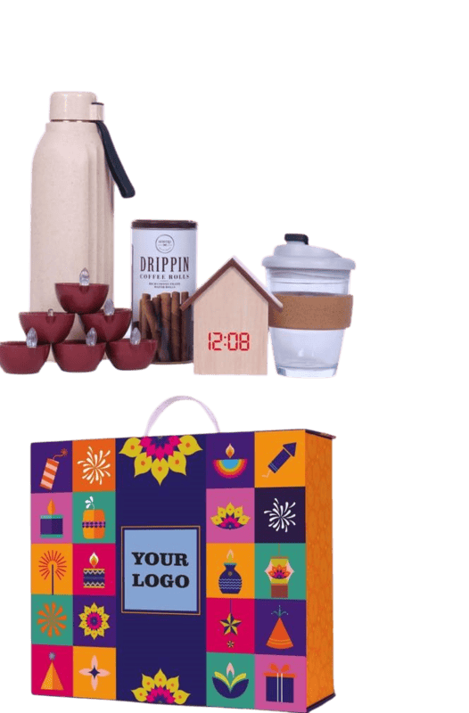 Celebration Set of 5: Square Eco Insulated Bottle, Wooden LED Clock Celebration Set of 5: Square Eco Insulated Bottle, Wooden LED Clock