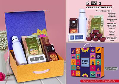 Celebration Set of 5: Bolt SS Bottle 750Mlin Magnetic Gift Box