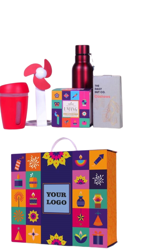 Celebration Set of 5: USB Table Fan, Cashew Gift Pack Celebration Set of 5: USB Table Fan, Cashew Gift Pack
