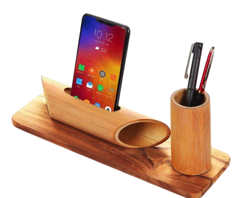 Bamboo Set: Bamboo tumbler with Music Amplifier for Smartphones Bamboo Set: Bamboo tumbler with Music Amplifier for Smartphones