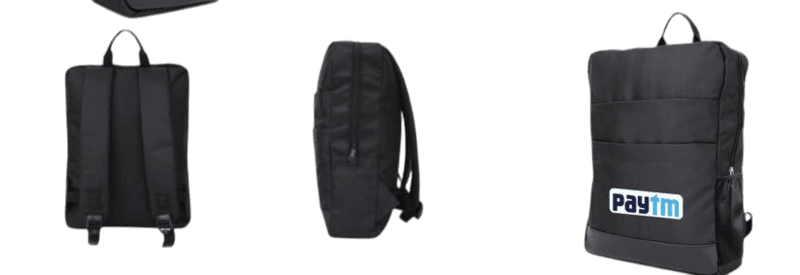 Slimz black backpack with double front pocket Slimz black backpack with double front pocket