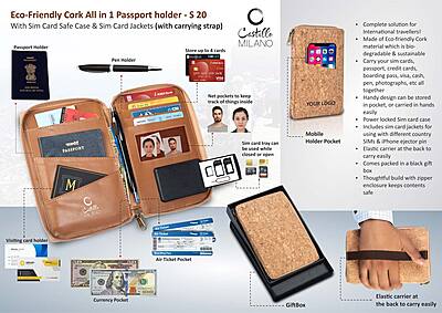 Eco-Friendly Cork All in 1 Passport holder