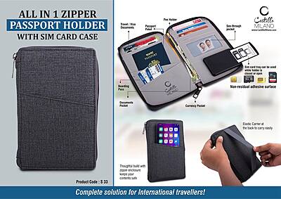 All in 1 Zipper Passport holder
