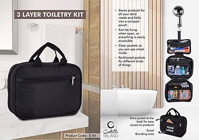 3 Layer toiletry kit – Medium size