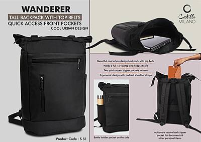 Wanderer: Tall backpack bag