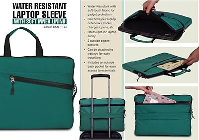 Teal: Water Resistant Laptop Sleeve