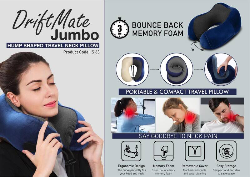 DriftMate Jumbo: Hump shaped Travel Neck Pillow DriftMate Jumbo: Hump shaped Travel Neck Pillow