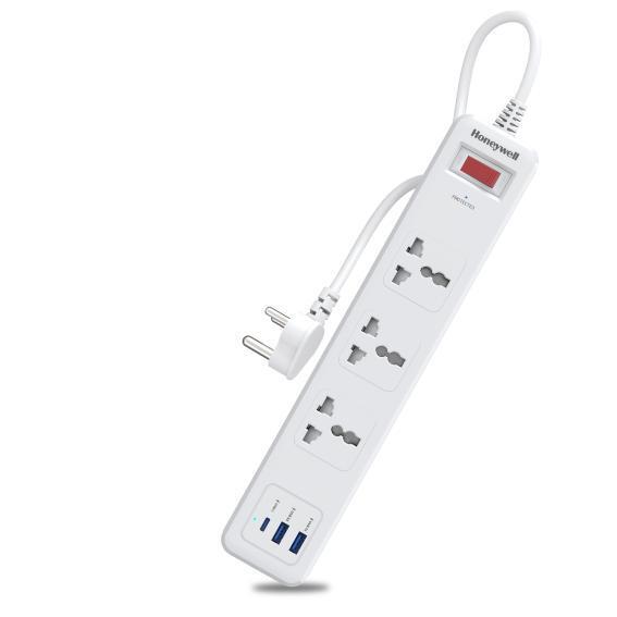 3 OUTLET SURGE PROTECTOR WITH 1XTYPE C & 2XUSB