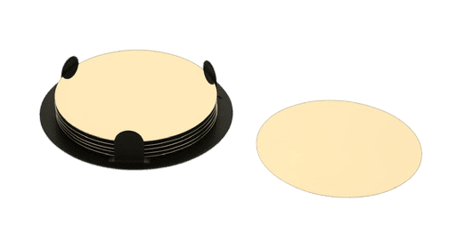 Black & gold 6 plates coaster