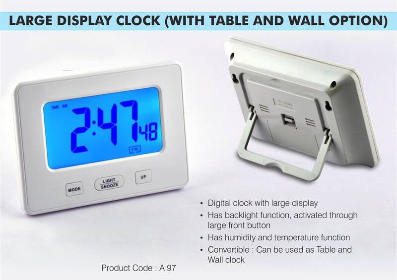 Large Display Clock (With Table And Wall Option)