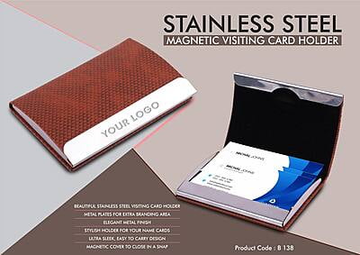 Stainless Steel Magnetic Visiting Card Holder