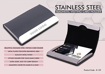 Stainless Steel Magnetic Visiting Card Holder