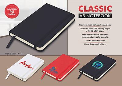 Classic A5 Notebook | Hard Bound Cover | Pages With Memorandum, Month Planner & Bookmark Ribbon | 176 Writing Pages Classic A5 Notebook | Hard Bound Cover | Pages With Memorandum, Month Planner & Bookmark Ribbon | 176 Writing Pages