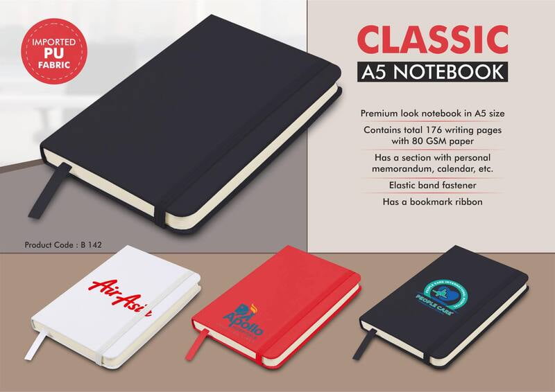 Classic A5 Notebook | Hard Bound Cover | Pages With Memorandum, Month Planner & Bookmark Ribbon | 176 Writing Pages Classic A5 Notebook | Hard Bound Cover | Pages With Memorandum, Month Planner & Bookmark Ribbon | 176 Writing Pages
