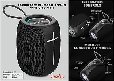 Artis Soundpro 20 Bluetooth Speaker With Fabric Shell
