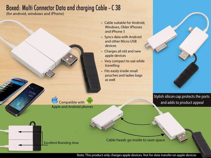Boxed: Multi Connector Data And Charging Cable Boxed: Multi Connector Data And Charging Cable