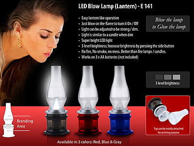 Led Blow Lamp (Lantern) (With 3 Step Light)