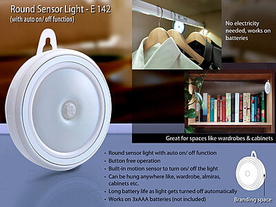 Round Sensor Light (Auto On/Off)