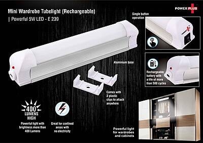 Mini Wardrobe Tubelight (Rechargeable) | Powerful 5W Led